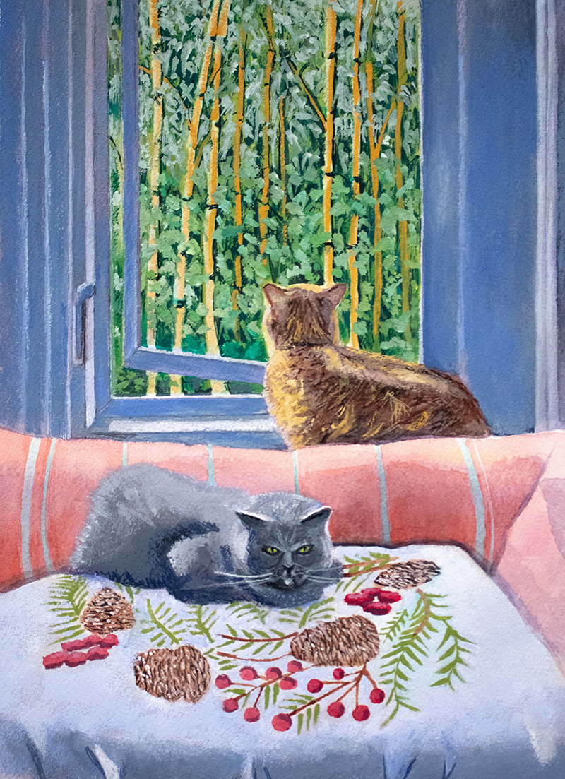 Cats Inside Looking Out